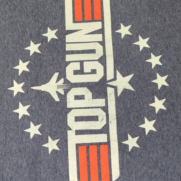 Top Gun Graphic T-Shirt Size Large Blue Official Paramount Heather Short Sleeve - Picture 5 of 8